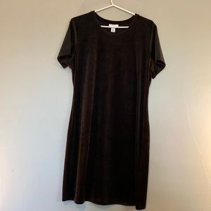 NWOT Daily Ritual large black velour dress great for holiday parties!